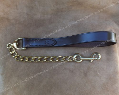leather lead with chain