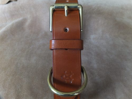 wide leather dog collar