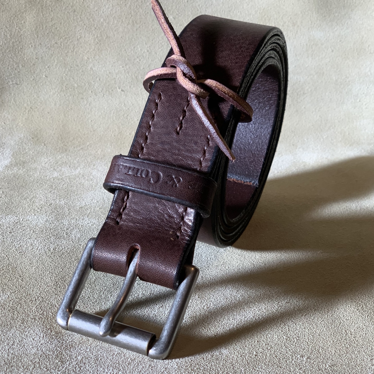 Leather Belt - Classic Roller Buckle - Image 2