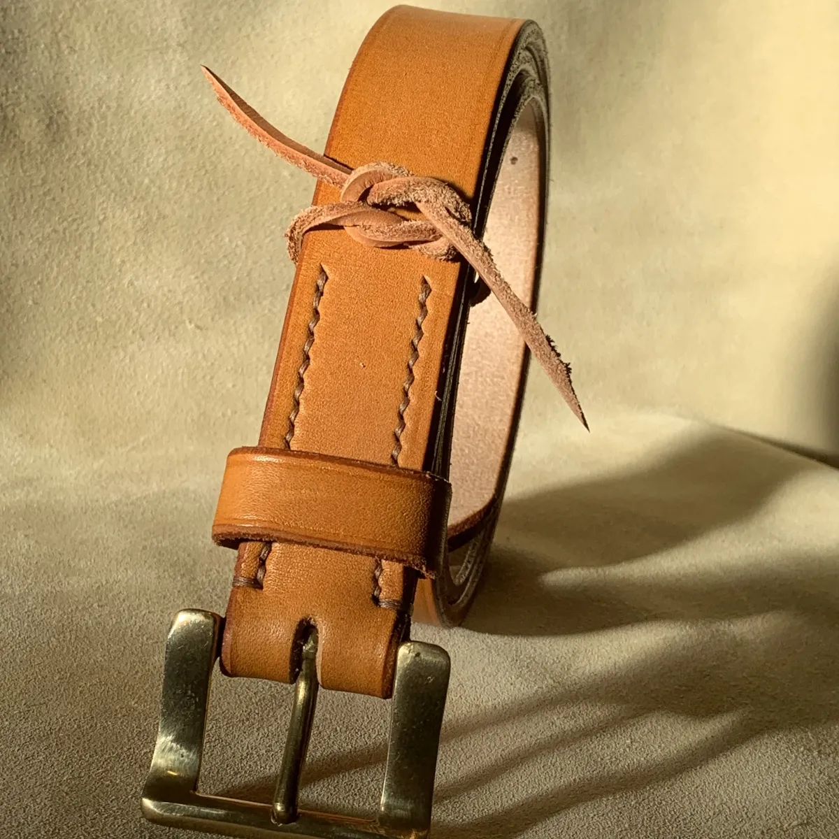 Oak Bark Leather Belt - Buxton Buckle - Image 5