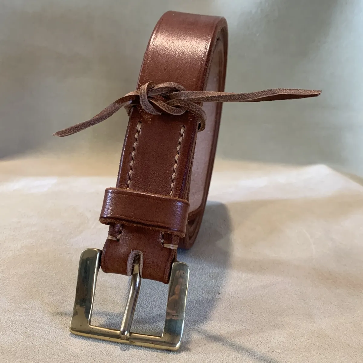 Oak Bark Leather Belt - Buxton Buckle - Image 4