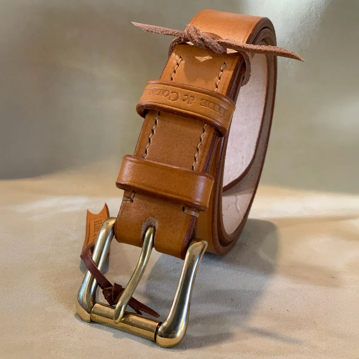 Oak Bark Leather Belt - Westend Buckle
