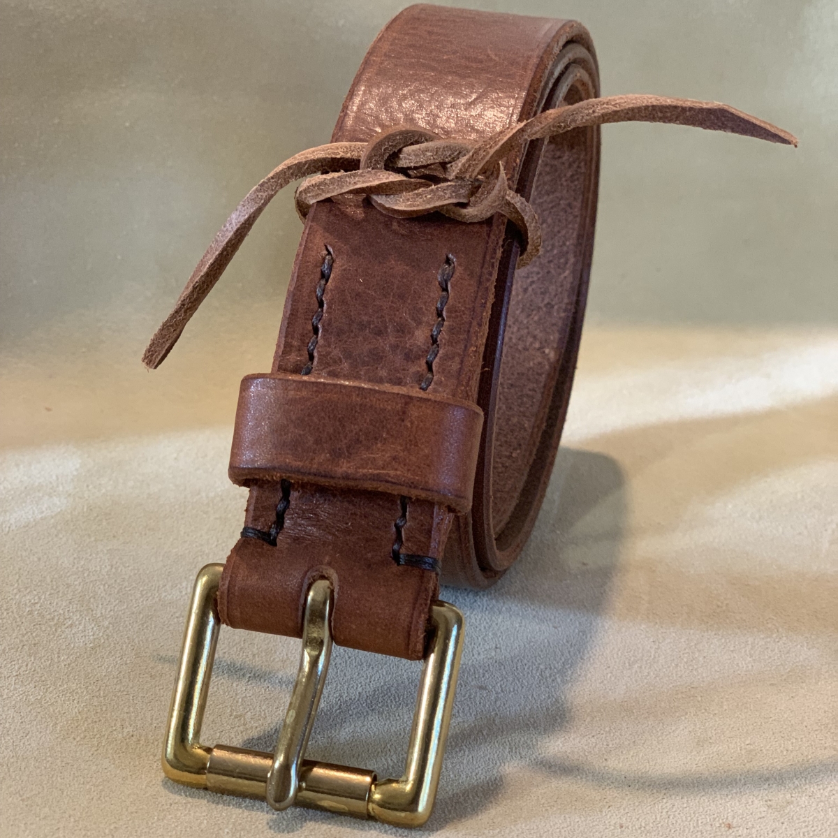Leather Belt - Classic Roller Buckle - Image 3