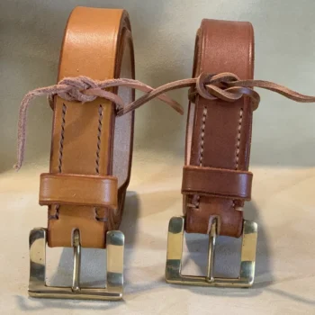 Oak Bark Leather Belt - Buxton Buckle