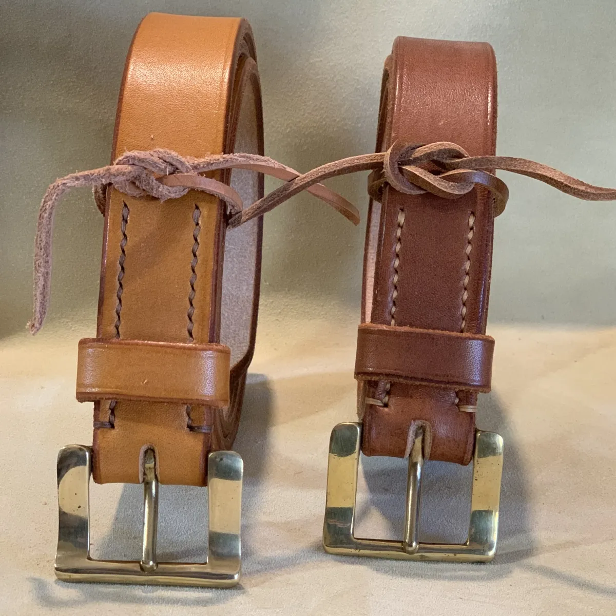 Oak Bark Leather Belt - Buxton Buckle