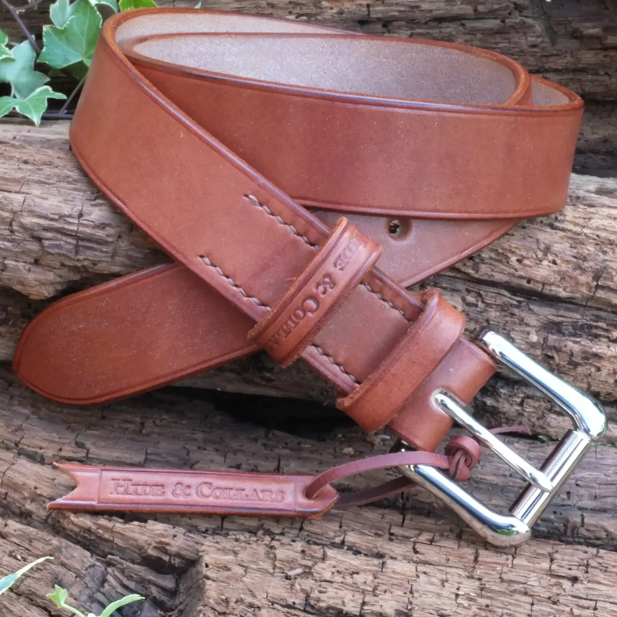 Oak Bark Leather Belt - Westend Buckle - Image 4