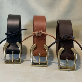 Leather Belt 'Rocky' - Open Buckle