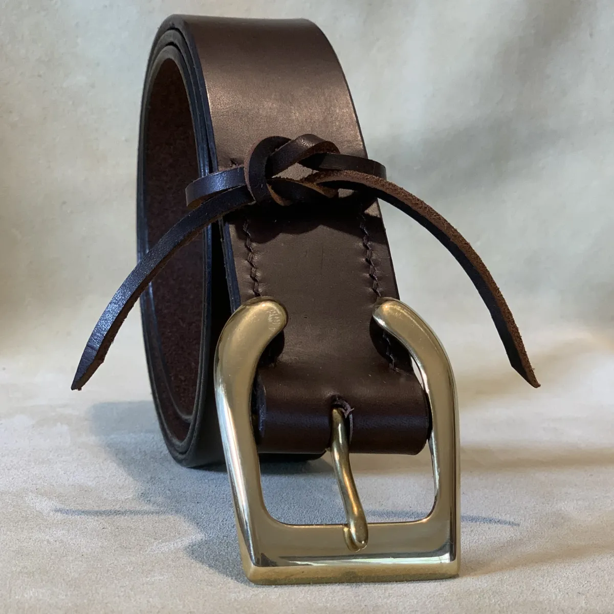 Leather Belt 'Rocky' - Open Buckle - Image 3