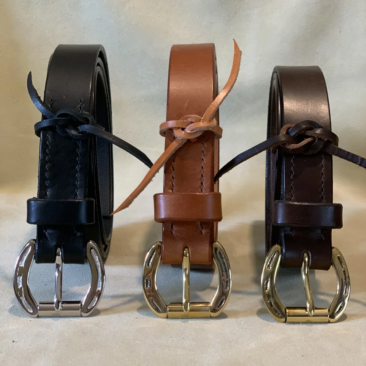 Leather Belt - Horseshoe Buckle